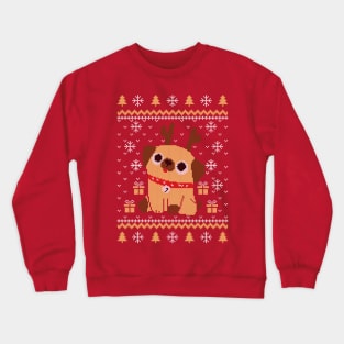 Reindeer Puppy Crewneck Sweatshirt